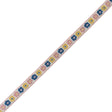 Pink, Yellow and Blue Floral Embroidered Ribbon - 0.5"
