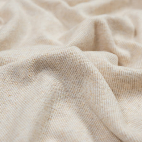 Tubular Bamboo Rib Knit - Heathered Almond