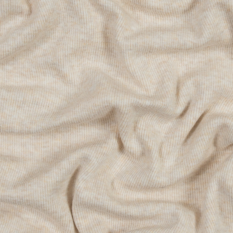 Tubular Bamboo Rib Knit - Heathered Almond