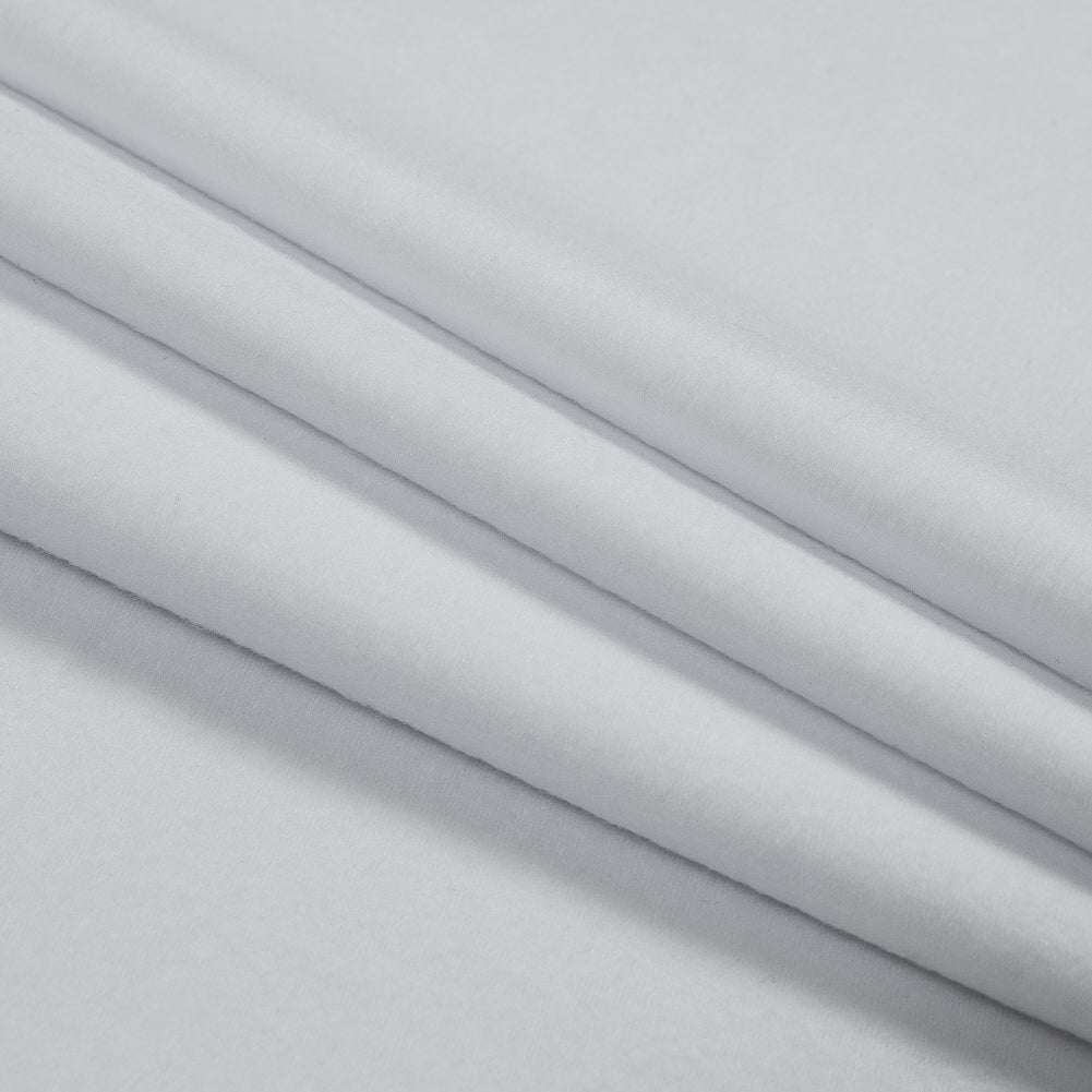 Bamboo and Cotton Stretch Knit Fleece - White - Jessamyn Collection