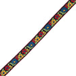 German Primary Color Floral Jacquard Ribbon - 0.75"