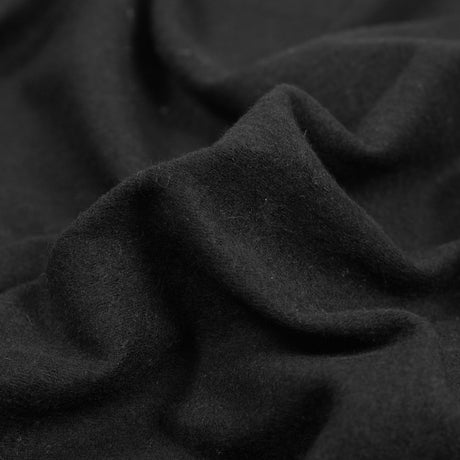 Bamboo and Cotton Stretch Knit Fleece - Black - Jessamyn Collection