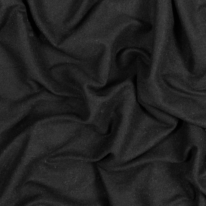 Bamboo and Cotton Stretch Knit Fleece - Black - Jessamyn Collection