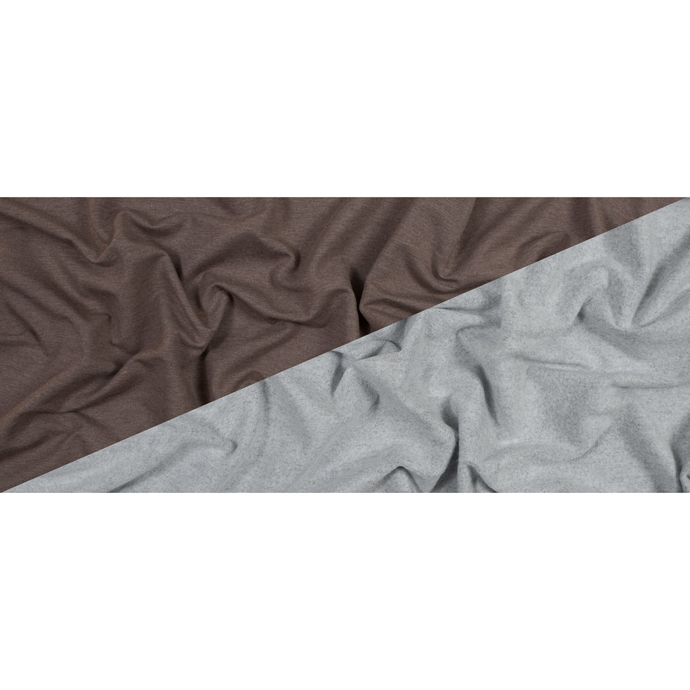 Bamboo and Cotton Stretch Knit Fleece - Heathered Chocolate - Jessamyn Collection