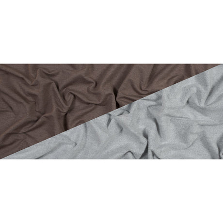 Bamboo and Cotton Stretch Knit Fleece - Heathered Chocolate - Jessamyn Collection