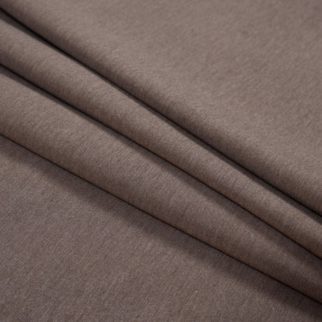 Bamboo and Cotton Stretch Knit Fleece - Heathered Chocolate - Jessamyn Collection