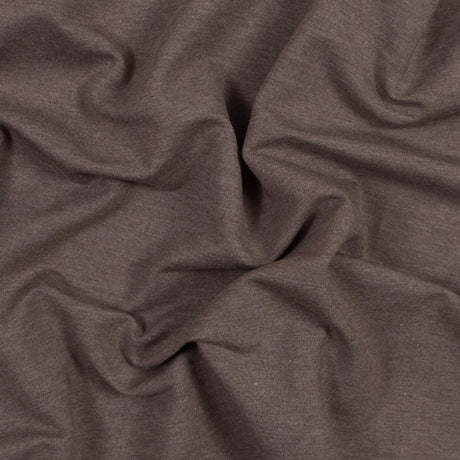 Bamboo and Cotton Stretch Knit Fleece - Heathered Chocolate - Jessamyn Collection