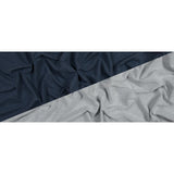 Bamboo and Cotton Stretch Knit Fleece - Heather Lake Blue - Jessamyn Collection