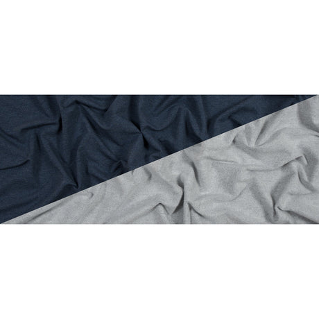 Bamboo and Cotton Stretch Knit Fleece - Heather Lake Blue - Jessamyn Collection