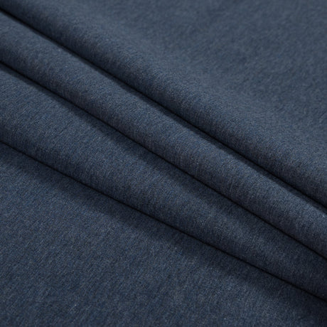 Bamboo and Cotton Stretch Knit Fleece - Heather Lake Blue - Jessamyn Collection
