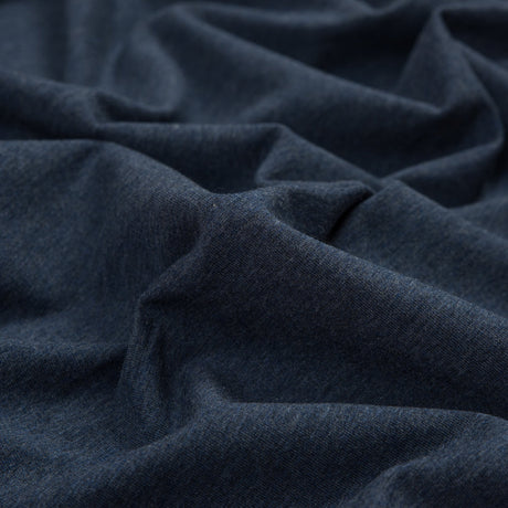 Bamboo and Cotton Stretch Knit Fleece - Heather Lake Blue - Jessamyn Collection