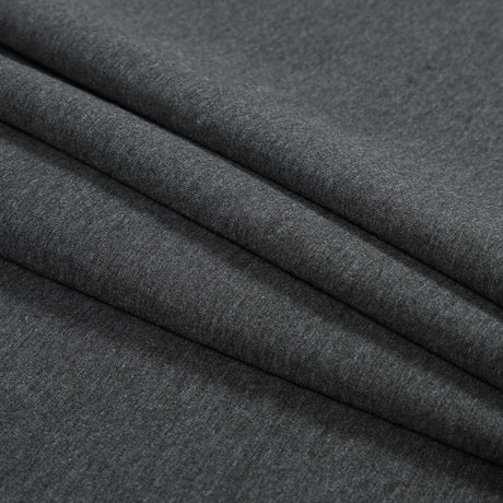 Bamboo and Cotton Stretch Knit Fleece - Heather Charcoal - Jessamyn Collection