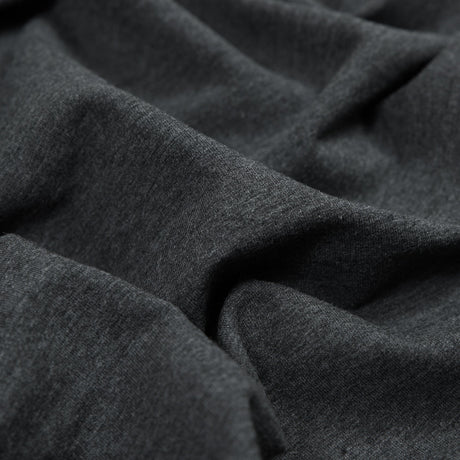 Bamboo and Cotton Stretch Knit Fleece - Heather Charcoal - Jessamyn Collection