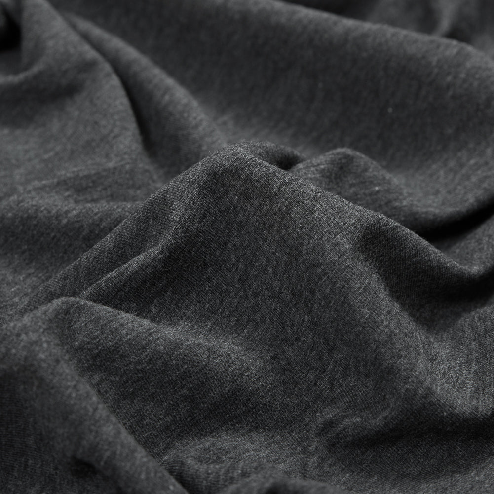 Bamboo Stretch French Terry - Charcoal - Emei Collection