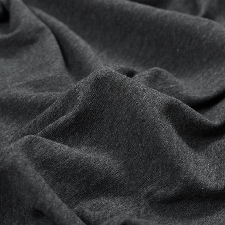 Bamboo Stretch French Terry - Charcoal - Emei Collection