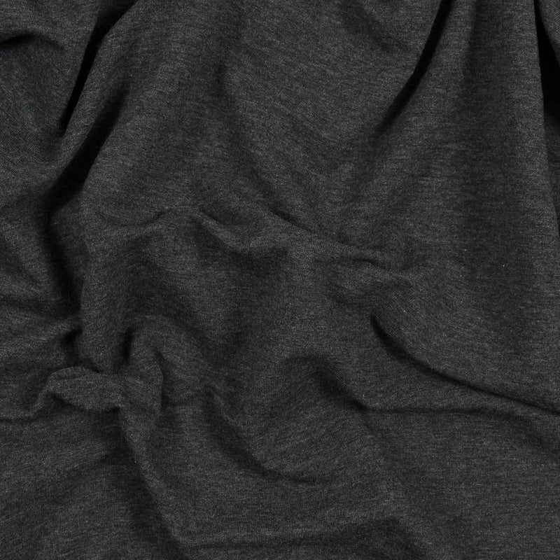 Bamboo Stretch French Terry - Charcoal - Emei Collection