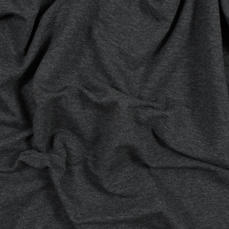 Bamboo Stretch French Terry - Charcoal - Emei Collection