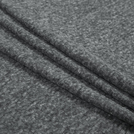 Heather Charcoal Linen and Polyester Knit