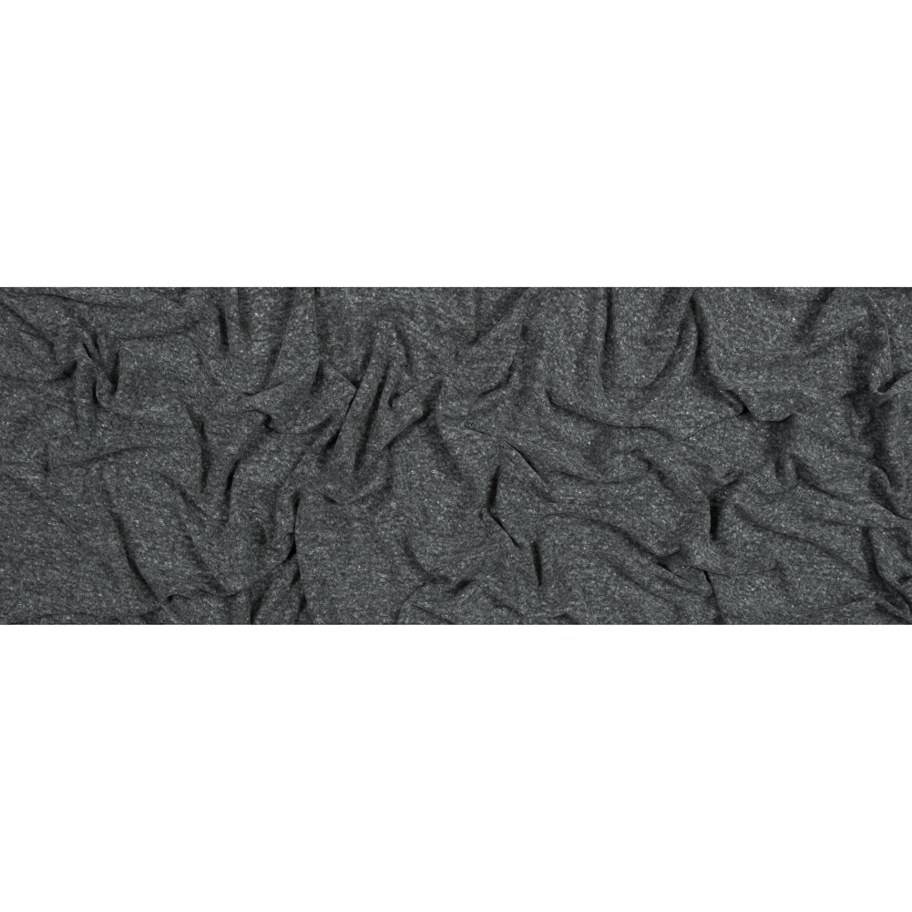 Heather Charcoal Linen and Polyester Knit