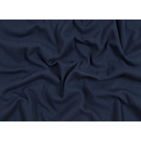 Navy Tubular Cotton Rib Knit