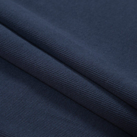 Navy Tubular Cotton Rib Knit