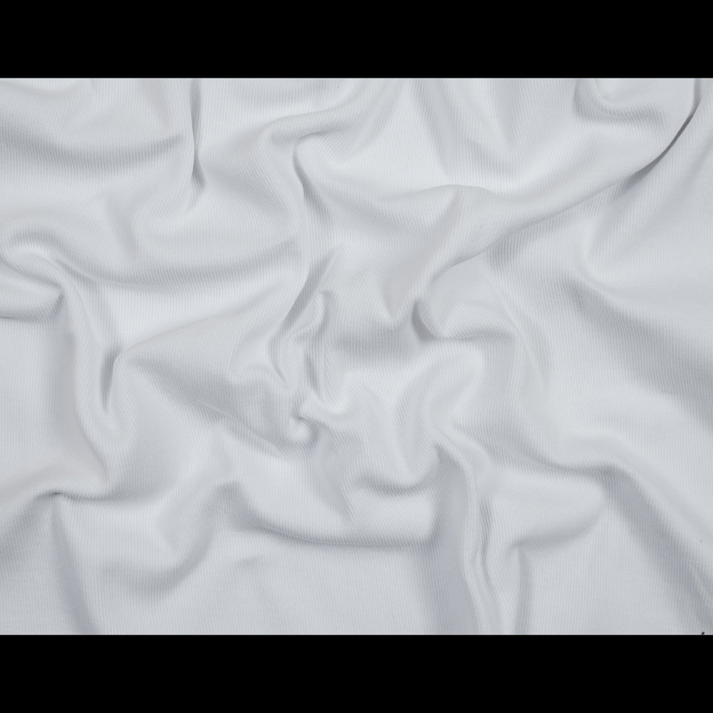 White Tubular Cotton Rib Knit