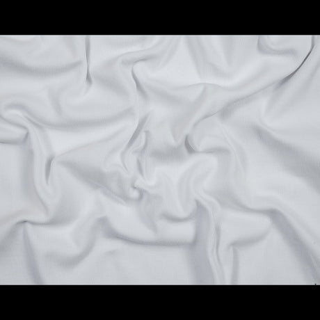 White Tubular Cotton Rib Knit