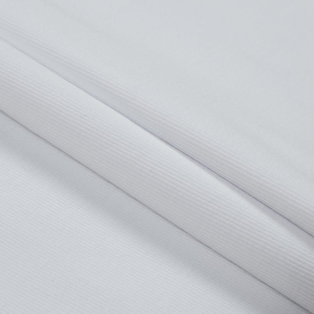 White Tubular Cotton Rib Knit