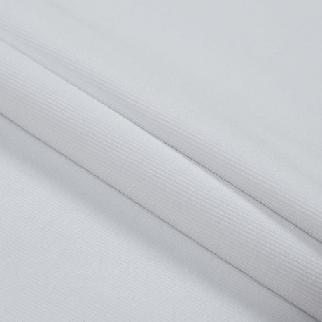 White Tubular Cotton Rib Knit