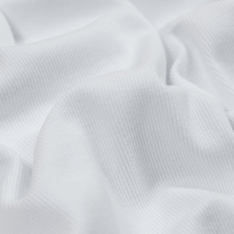 White Tubular Cotton Rib Knit