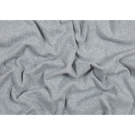 Heathered Light Gray Tubular Cotton Rib Knit