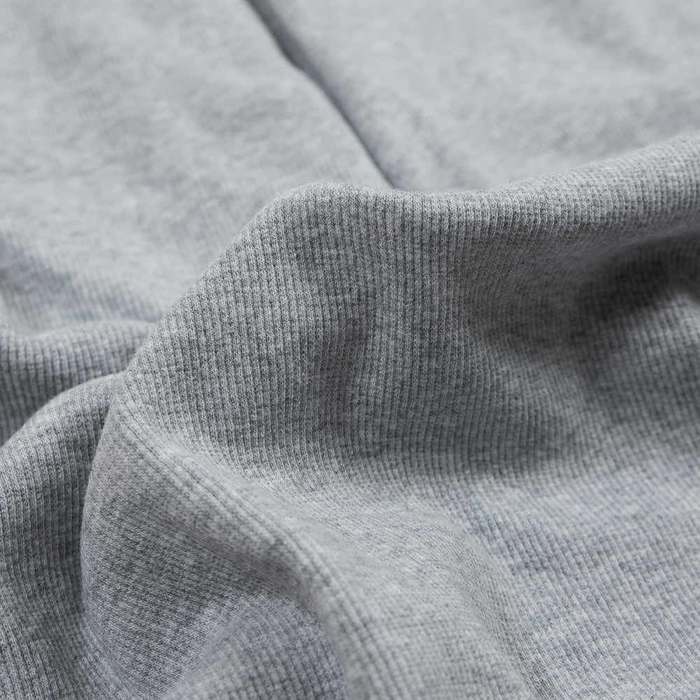 Heathered Light Gray Tubular Cotton Rib Knit