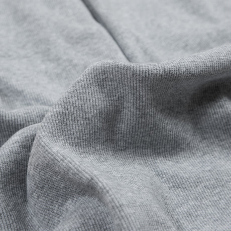 Heathered Light Gray Tubular Cotton Rib Knit