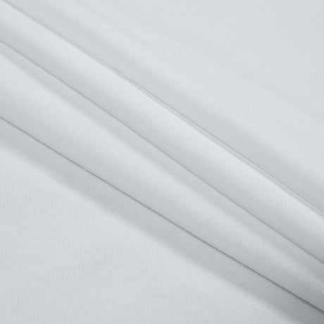 Cotton and Polyester Brushed Fleece - White