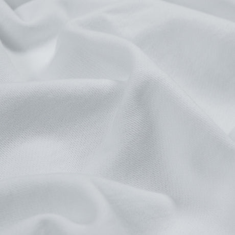 Cotton and Polyester Brushed Fleece - White