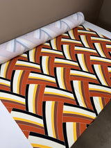 Polyamide Elastane Knitted Blend Printed Yellow Beige