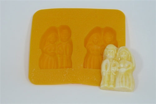 Bride & Groom Flexible Silicone Mold - CM179