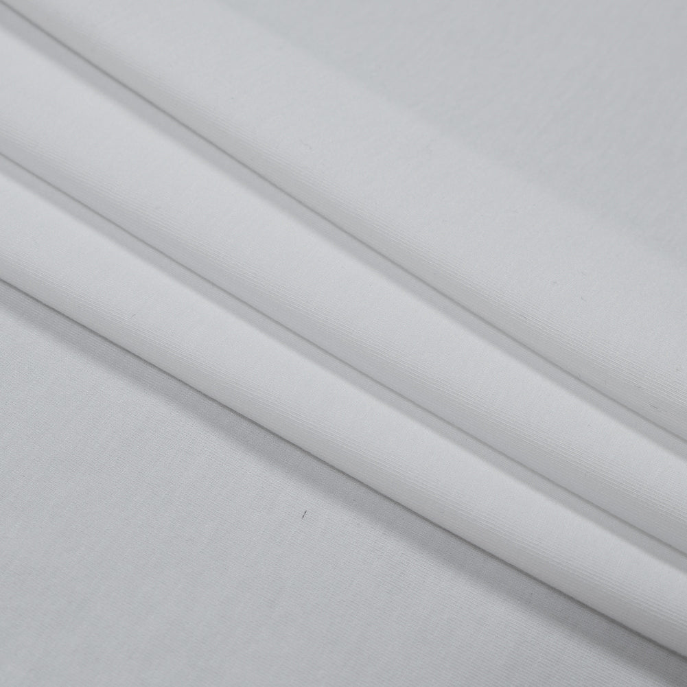 White Stretch Rayon Jersey