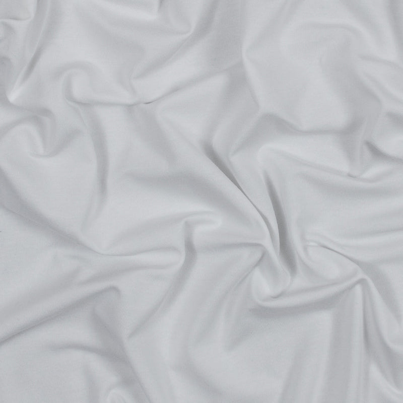 White Stretch Rayon Jersey