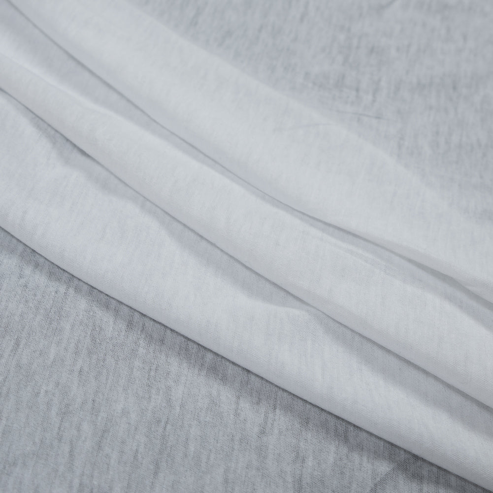 Heathered White Tissue Weight Cotton Jersey