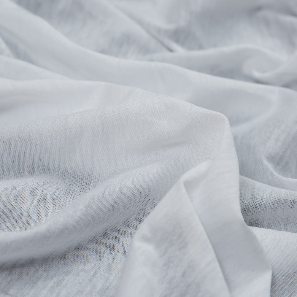 Heathered White Tissue Weight Cotton Jersey
