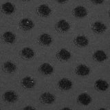 Black Knit Twill with Flocked Polka Dots