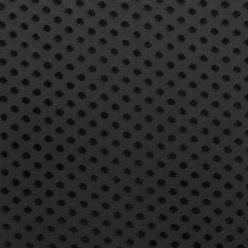 Black Knit Twill with Flocked Polka Dots
