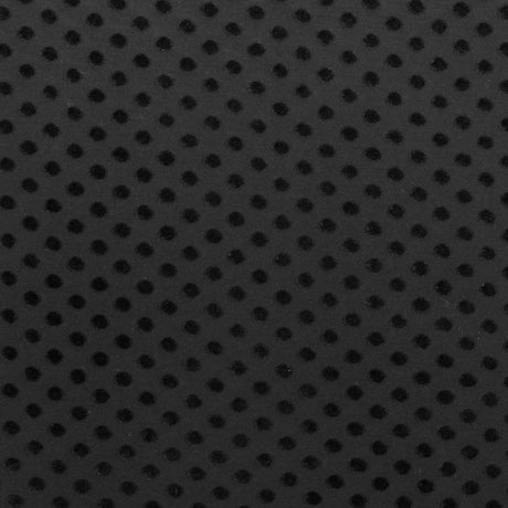 Black Knit Twill with Flocked Polka Dots