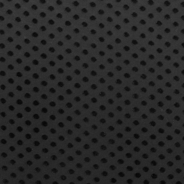 Black Knit Twill with Flocked Polka Dots