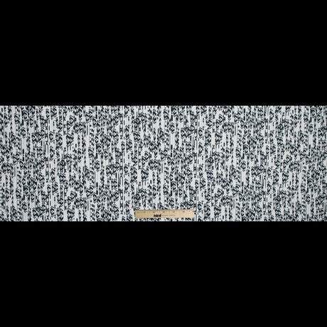 Italian Green and White Abstract Polyester Canvas