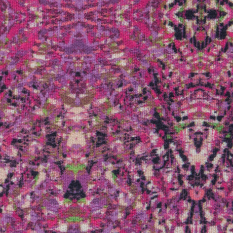 Italian Pink Kaleidoscopic Digitally Printed Stretch Polyester