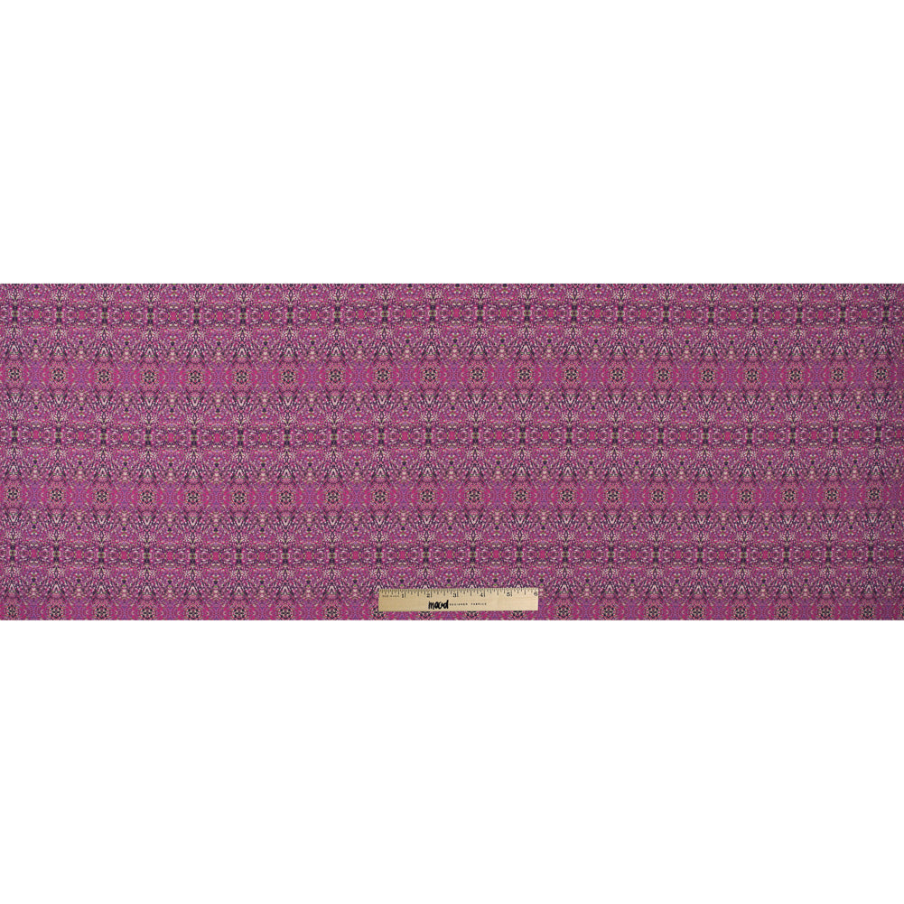 Italian Pink Kaleidoscopic Digitally Printed Stretch Polyester