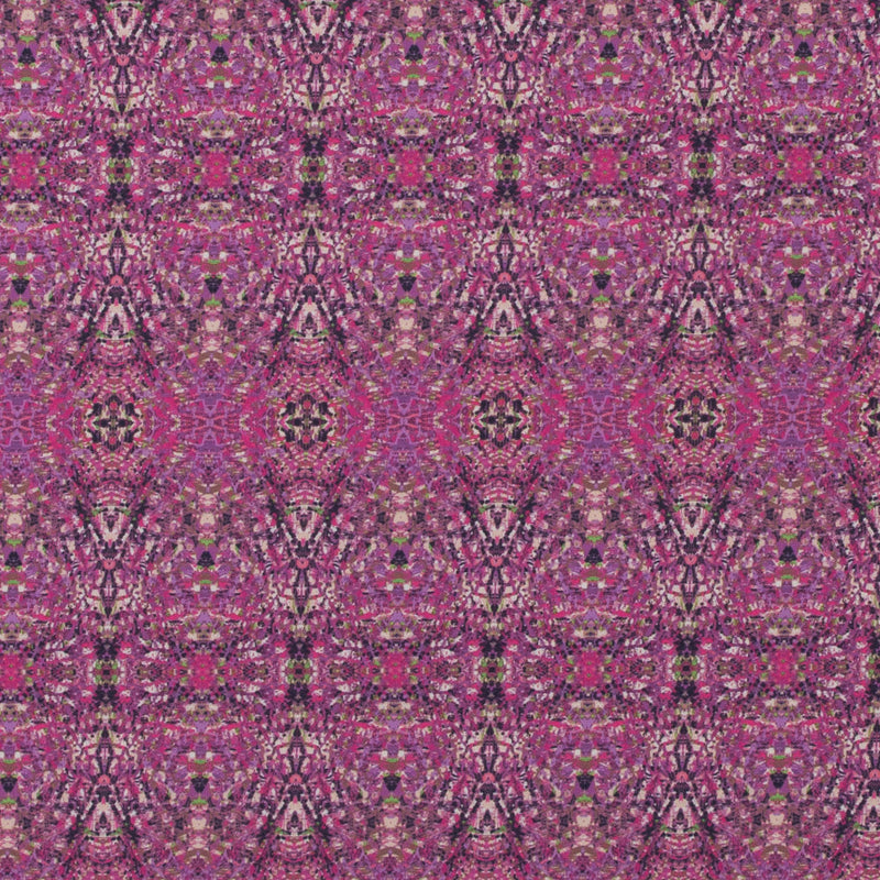 Italian Pink Kaleidoscopic Digitally Printed Stretch Polyester