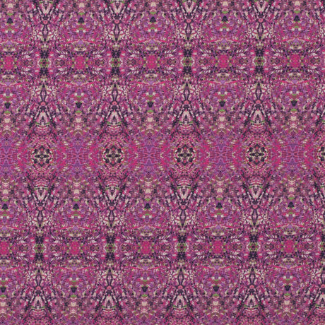 Italian Pink Kaleidoscopic Digitally Printed Stretch Polyester